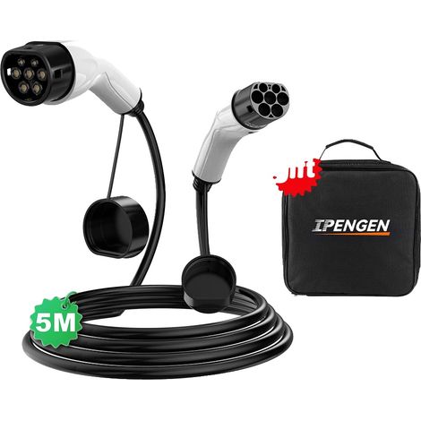 Cable de carga para vehículos eléctricos, potencia de 22 kW, clasificación de impermeabilidad IP65, 22 kW 32 A trifásico (1/2)
