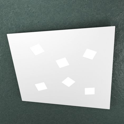 Plafoniera Moderna Note Metallo Bianco 6 Luci Gx53 73Cm (1/5)