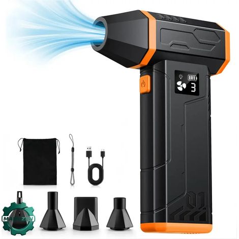 Manuzen - Souffleur dépoussiérant rechargeable 120 W – 3 vitesses – Noir (1/3)