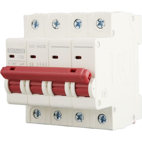 4-poliger Kleinleistungsschalter mit 6000 A Abschaltvermögen für Solar-PV-Anlagen (Mini-Leistungsschalter DC 1000 V, 50 A) (1/5)