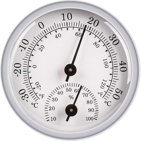 Hygromètre Thermomètre, Capteur D'Humidité Moniteur Détecteur Mesures, Thermomètre Analogique Utilisé Dans un Environnement Humide de Terrasse Intérieure/Extérieure (1/5)