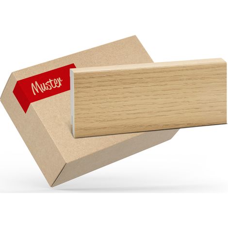 KGM Kunststoff Sockelleiste- Eiche natur- 16x58x150mm- Muster