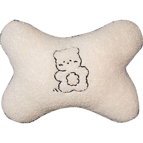 Coussin moelleux pour siège auto, forme mignonne, bordure cousue soignée, appui-tête cervical, décoration confortable pour voiture Type1 (1/5)