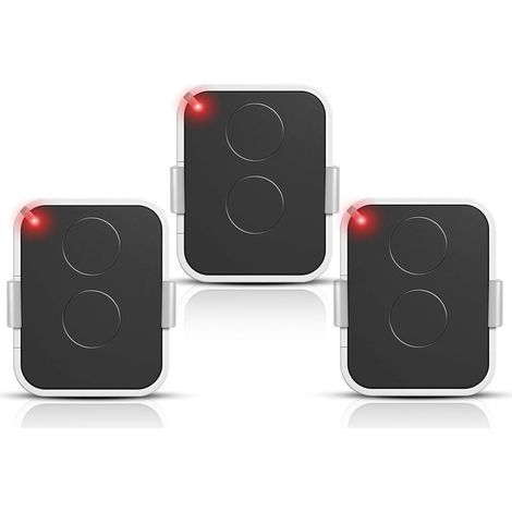 Lot de 3 Télécommande Compatible Nice Era ONE2/ON2E/ON4E/ON1E,433,92 MHz Télécommande Porte de Garage,Rolling Code,2 Canaux(Blanc) (1/5)