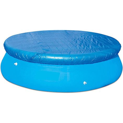 Couverture de piscine bâche tissée PE tissu de pluie imperméable (diamètre couverture de piscine 457cm) (1/5)