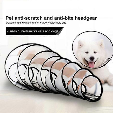 Collier anti-morsure pour chat, collier de récupération pour animaux de compagnie, protection transparente pour chat, collier élisabéthain, cercle pour accessoires pour animaux de compagnie (1/4)