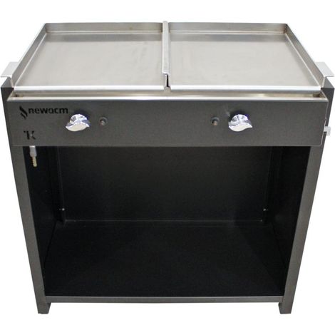 Kelvin PD  Piastra liscia - 80x46 Griglia barbecue per arrostire con gambe acciaio giardino esterno carne a gas (1/5)