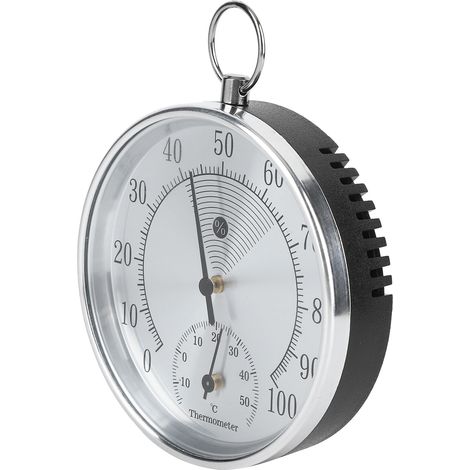 Thermomètre-hygromètre de 10 cm avec anneau de suspension pour intérieur, maison, entrepôt, bureau, serre (1/5)