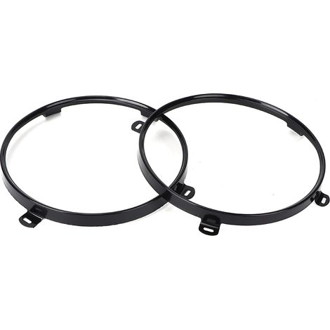 2pcs 7in Phare Support Anneau Fixation Lampe pour Jeep Wrangler TJ 07-18 (1/4)