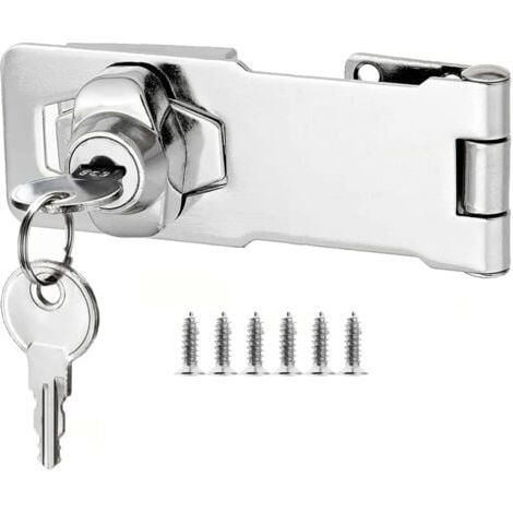 Cadenas à loquet en avec différentes clés, verrou de tiroir (8cm) (1/5)