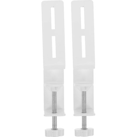 Pinces en C Design Polyvalent Stable et Fiable Lot de 2 en Acier Carbone Blanc pour Bureau et Rangement sur Panneau Perforé