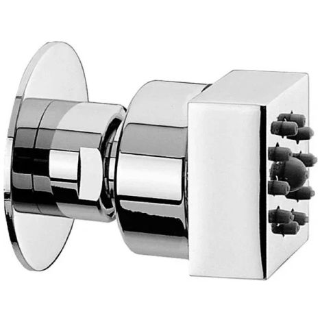 Soffione doccia laterale Cubic-gom cubico, monogetto, attacco 1/2", getto effetto pioggia, ottone cromato BOSSINI