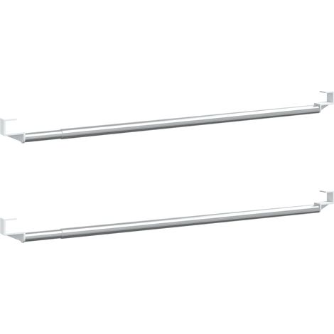Rieles de cortina 2 uds aluminio blanco y plateado 40-60 cm vidaXL (1/5)