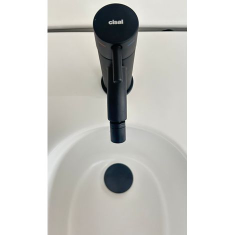 Cisal nuova less miscelatore monocomando bidet nero opaco