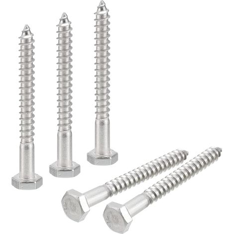 25pcs Hex Tête Retard Vis Boulons 1/4" X 2-1/2" 304 Inox Acier (1/5)