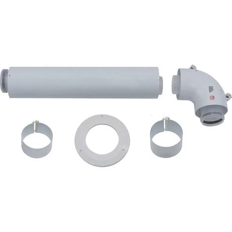Vaillant Juego de conexión básica 60/100 PP a sistema de gas de sobrepresión DN 100, 0020014989