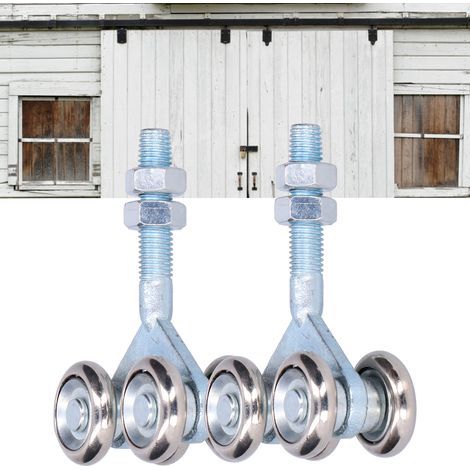 Roller Wheels for Sliding Glass Doors, Mounting Accessory for Barn Doors, Diameter 35mm, Pack of 2 (1/5)