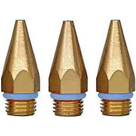 Lot de 3 embouts pour colle thermofusible, filetage 7/16 pouces, buses en cuivre pour colle à chaud, diamètre d'alésage 0,05 pouce (0,06 pouce). (1/5)
