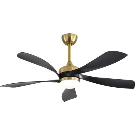 Ventilador de techo, motor de corriente continua, mando a distancia, color negro, 35 W. (1/2)