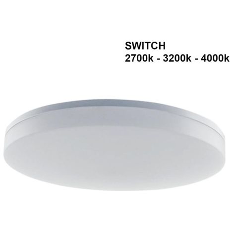 Plafoniera Led 50w CCT Rotonda Interna Esterna 3000K-4200K-6400K