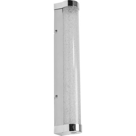 OSRAM Applique/luminaire LED de miroir ORBIS Tube chrome, verre bullé, 9 W 900 lm 3000/4000 K gradable par interrupteur mural, 40 cm de diamètre, protection IP44 (corps étrangers/projections d’eau) (1/4)