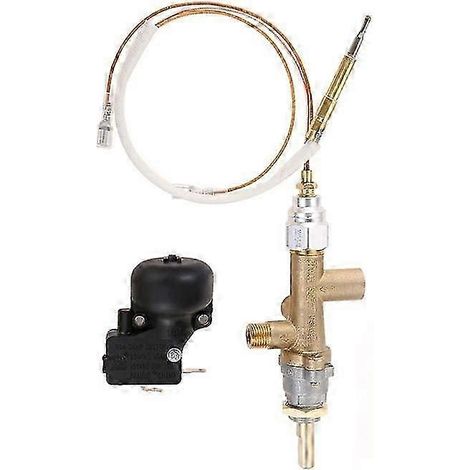 Vanne de contrôle pour chauffage de terrasse à gaz, capteur thermocouple, bouton de vidange, commande pour foyer extérieur au propane/GPL (1/5)