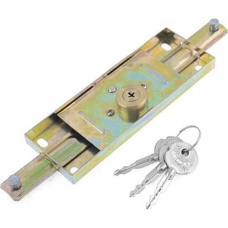 Entrepôt/magasin volet roulant de porte Bicolore Serrure Doré Vertical avec 3 clés (1/2)