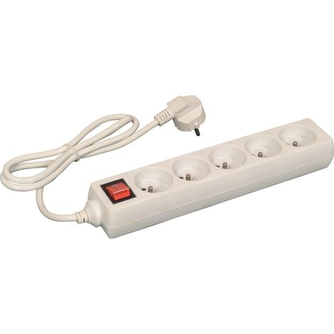SODELEC - Bloc 5 prises avec interrupteur - 03153 - Ce produit de marque SODELEC est neuf.