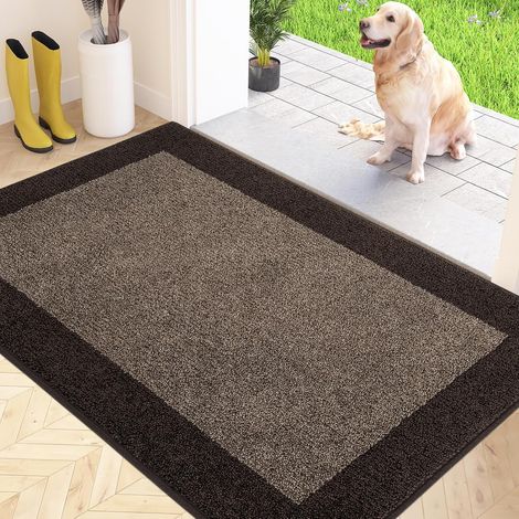 1 Paillasson 80x120 cm Microfibre Antidérapant Tapis Sol Lavable Machine Entrée Couloir (1/5)