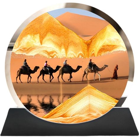 Tableau De Sable Mouvant - Décoration Artistique En Verre Et Sable Naturel - Pour Bureau Salon étagère - 1 Pièce (1/5)