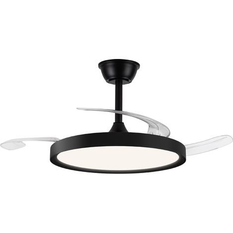 Ventilador LED aspas retráctiles Polaris Negro 43W 4430Lm CCT Dim (1/3)