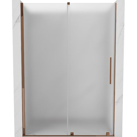Mexen Velar porta doccia scorrevole 160 cm, ghiacciaio, oro rosa - 871-160-000-31-60 (1/5)