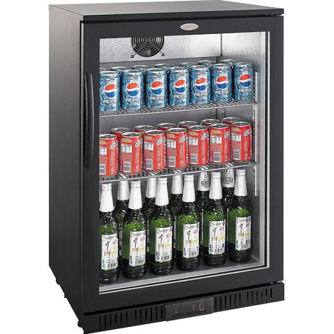 Arrière-bar réfrigéré - 128L - 1 porte - +2/+10°C - LED - 2 grilles - Noir - Combisteel (1/4)
