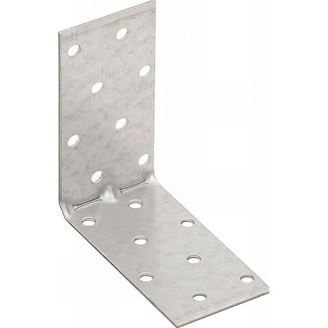 Équerre renforcée perforée galvanisée - 80 x 80 x 40 x 1,5 mm (1/2)