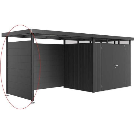 Parete laterale per tetto laterale casetta HighLine H2 grigio scuro metallizzato