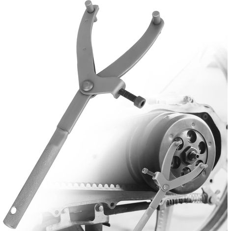 Clé d'embrayage Outil, Outil d'embrayage de Moto Universel pour Moto/Scooter, Clé d'Embrayage a un Design en Forme de Y, Clé à Volant de Type Y avec Ouverture Réglable 115 mm-11mm (Longueur: 30cm) (1/5)
