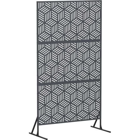 Schermo per Privacy 100 x 50 x 180 cm Acciaio Antracite vidaXL (1/5)