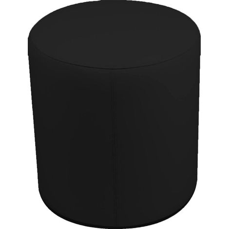 Dmora - Pouf Abate, Poltrona multiuso, Poltroncina sacco, Pouf poggiapiedi, Made in Italy, 40x40 h42 cm, Nero