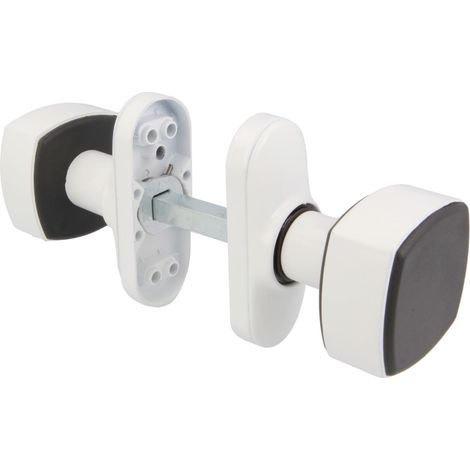 AMIG Bouton de porte aluminium 6807 81 x 31 mm Aluminium Blanc (1/5)