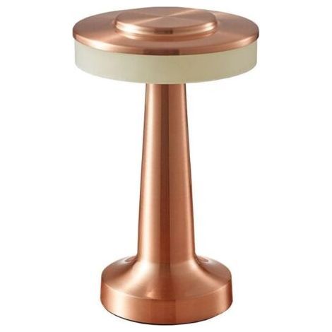 Cordless LED Table Lamp Red Bronze 12.5 x 12.5 x 20.5 cm 1 Piece 2W 3 Tone Light Portable Cordless Lamp with Touch Sensor (1/5)