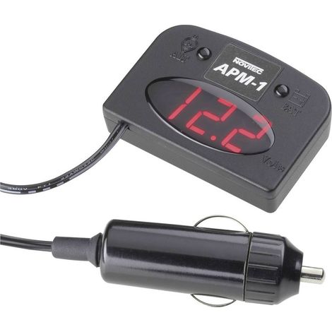 Novitec APM-1 Voltmetro per auto 12 V Prova batteria 60 mm x 43 mm x 15 mm