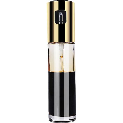 AGE Pulvérisateur d'huile d'olive pulvérisateur 100 ml distributeur d'huile rechargeable pour griller salade cuisson barbecue bouteille barbecue vaporisateur de cheveux (or) (1/5)
