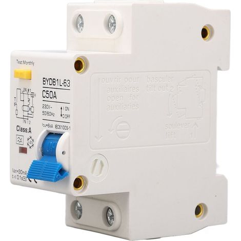 Fehlerstromschutzschalter 1P+N Typ A 30 mA 50 A 230 V für DIN-Schienenmontage (1/5)