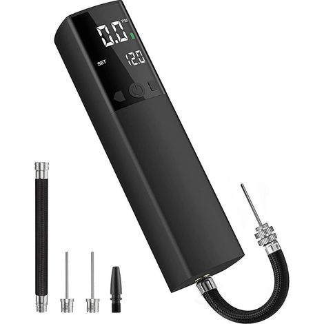 Elektrische Ballpumpe, smarte und tragbare Luftpumpe zum schnellen Aufpumpen von Fußbällen und Basketbällen, mit präzisem Manometer und digitalem LCD-Display – Perfekt