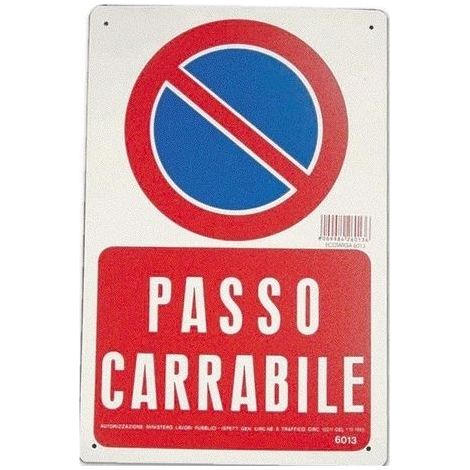 Cartello Segnaletico - Segnaletica Stradale Vietato Accesso 30x20 cm (1/2)