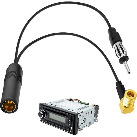 Adaptateur répartiteur d'antenne Dab/Dab+ SMB + SMA, Prise DIN, pour autoradio Dab et Radio FM/AM. Câble pour antenne Dab et Radio FM (1/5)