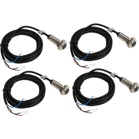 Lot de 4 détecteurs de proximité inductifs 12mm PNP 3 fils NO IP67 capteur 6-36VDC pour automatisme (1/5)