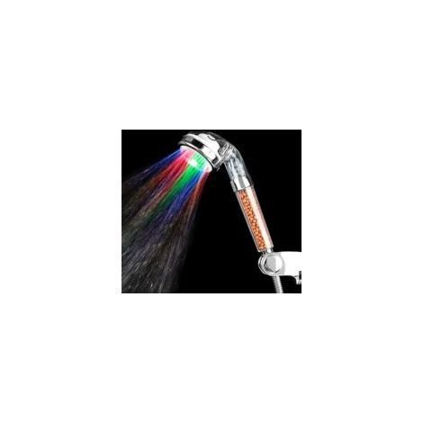 LED-Duschkopf mit integrierter Filterung und Beleuchtung, Handbrause mit 7 Farben für erhöhten Wasserdruck – Crezuo