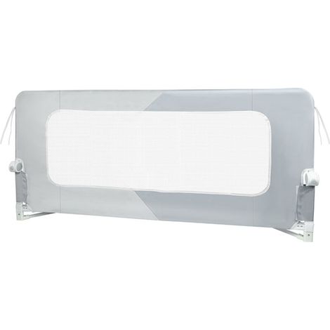 Haloyo® Barrière de Sécurité Pliable et Portable Cadre, Barrière Lit Enfant, Portable Bed Rail, 180x73-86cm, gris (1/5)