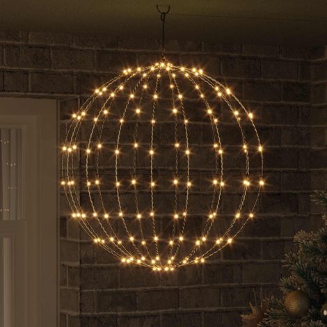 vidaXL Bola Blanco cálido 60 x 60 x 62 cm Metal 192 LED (1/5)